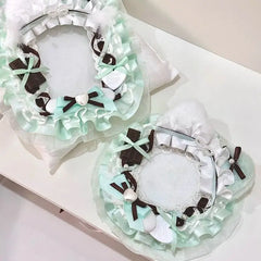 Cute Rabbit Ears Lace Ribbon Badge Holder Itabag Decoration Fill Badge Holder Handmad alternate view