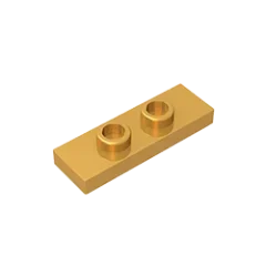Gobricks GDS-1504 Plate, Modified 1 x 3 with 2 Studs (Double Jumper) | Compatible Bui alternate view