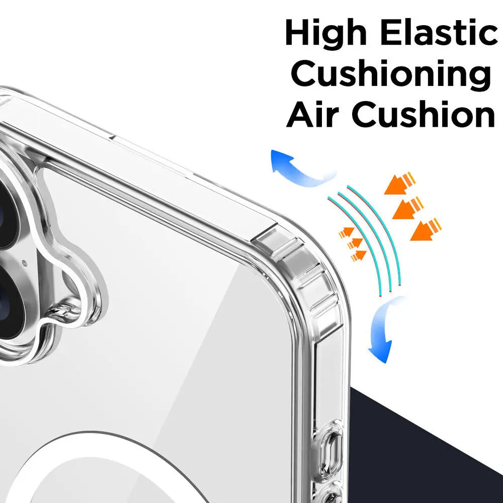 Original Magnetic Transparent Phone Case For iPhone 17 18 16 15 14 13 12 11 Pro Max Pl close-up view