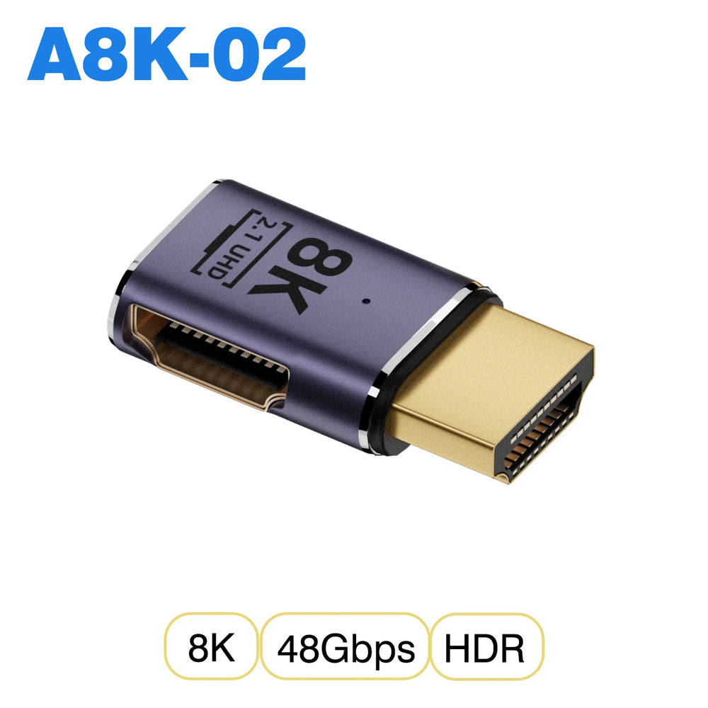 HDMI-Compatible Adapter | Mini and Micro HDMI to HDMI 2.1 Converter 48Gbps 8K60Hz 4K120H detail view