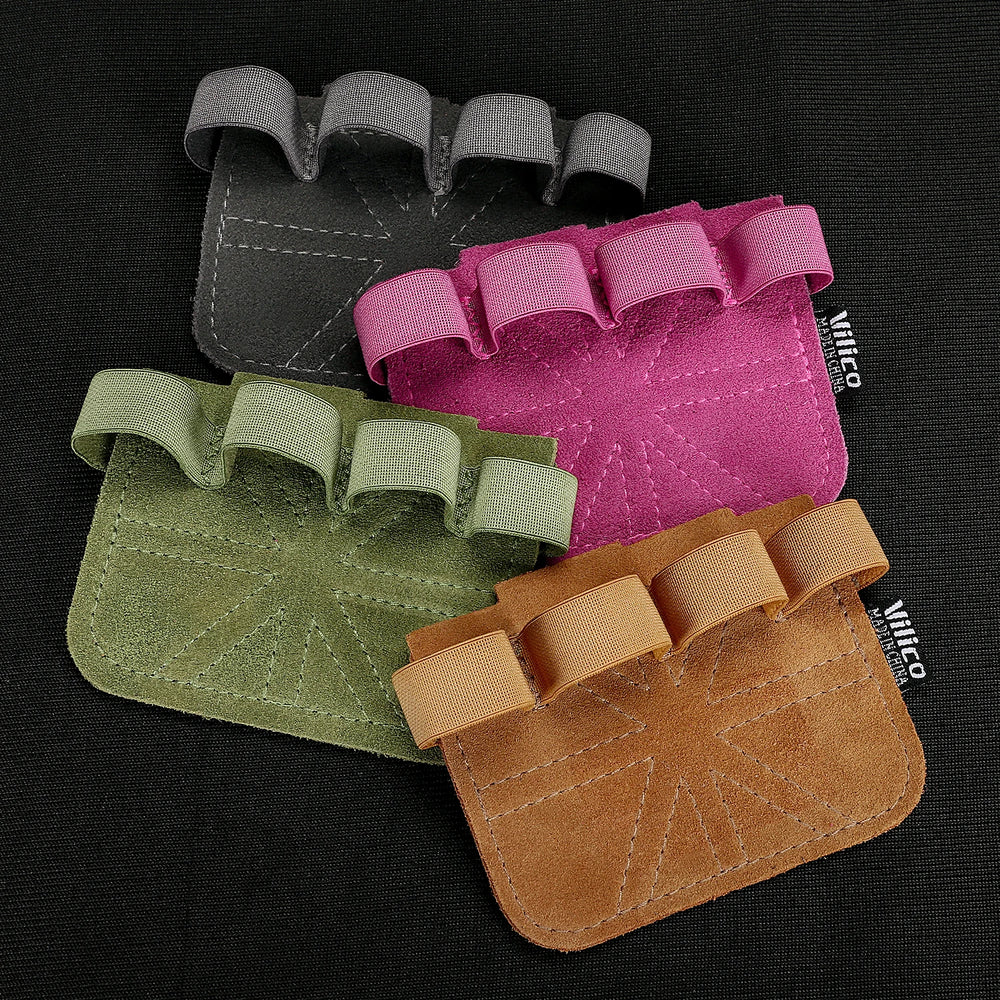 Powerlifting Gym Gloves | Breathable Weightlifting Gloves with Leather Palm Guard for alternate view