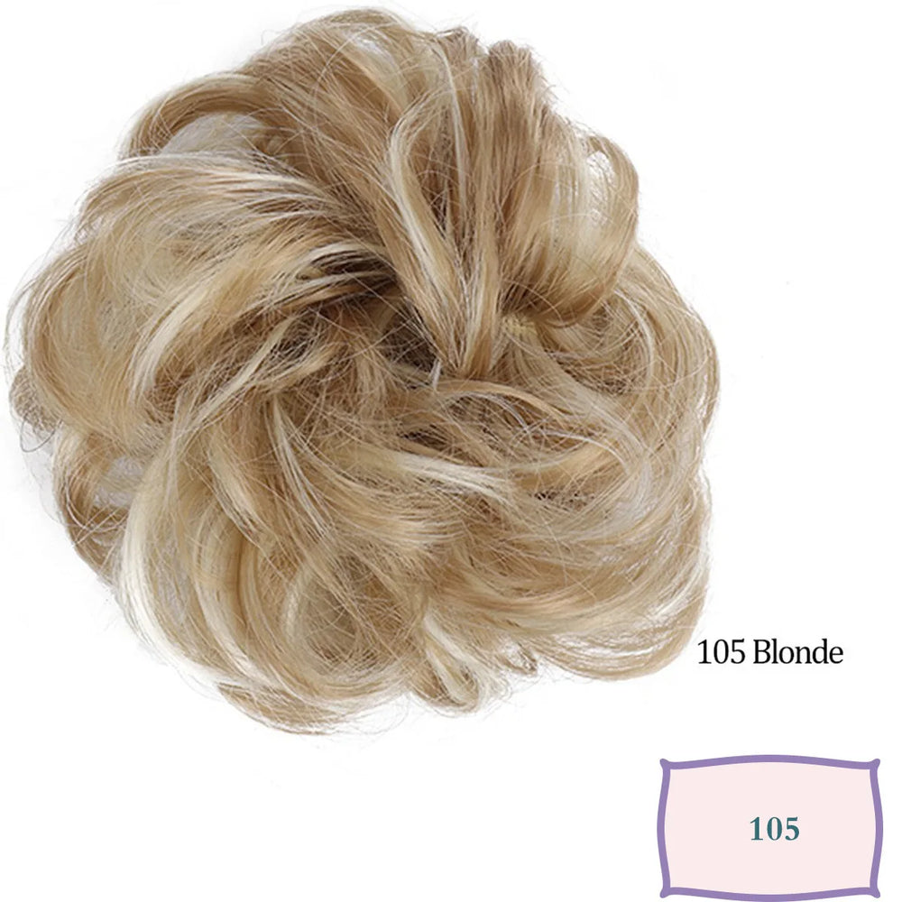 Synthetic Messy Hair Bun Chignon Scrunchies Fake Hair Band Braid Elastic Hairpiece Ta lifestyle view