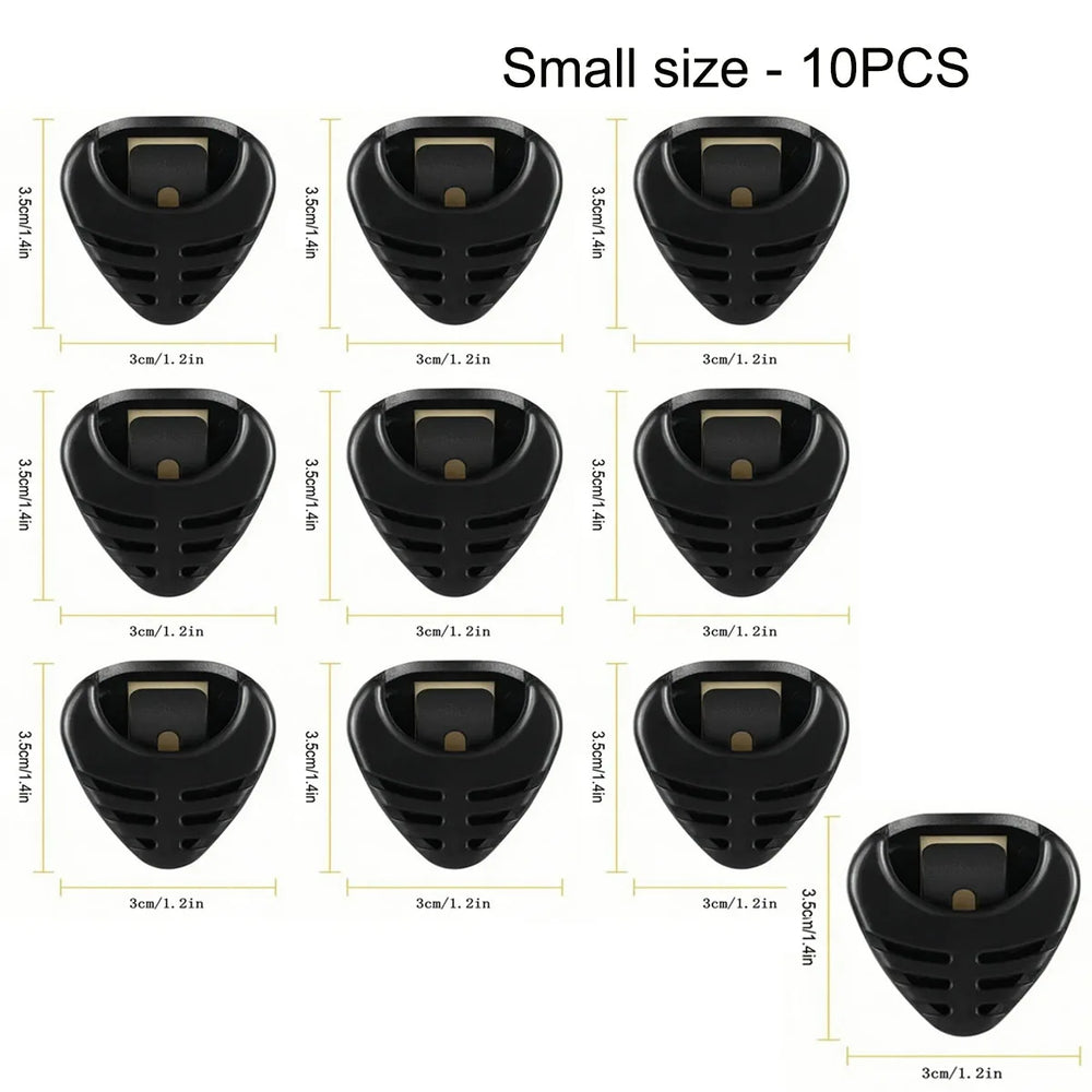 1/5/10Pcs Guitar Pick Holder Plastic Plectrum Case Mediator Quick Storage Self Adhesiv close-up view