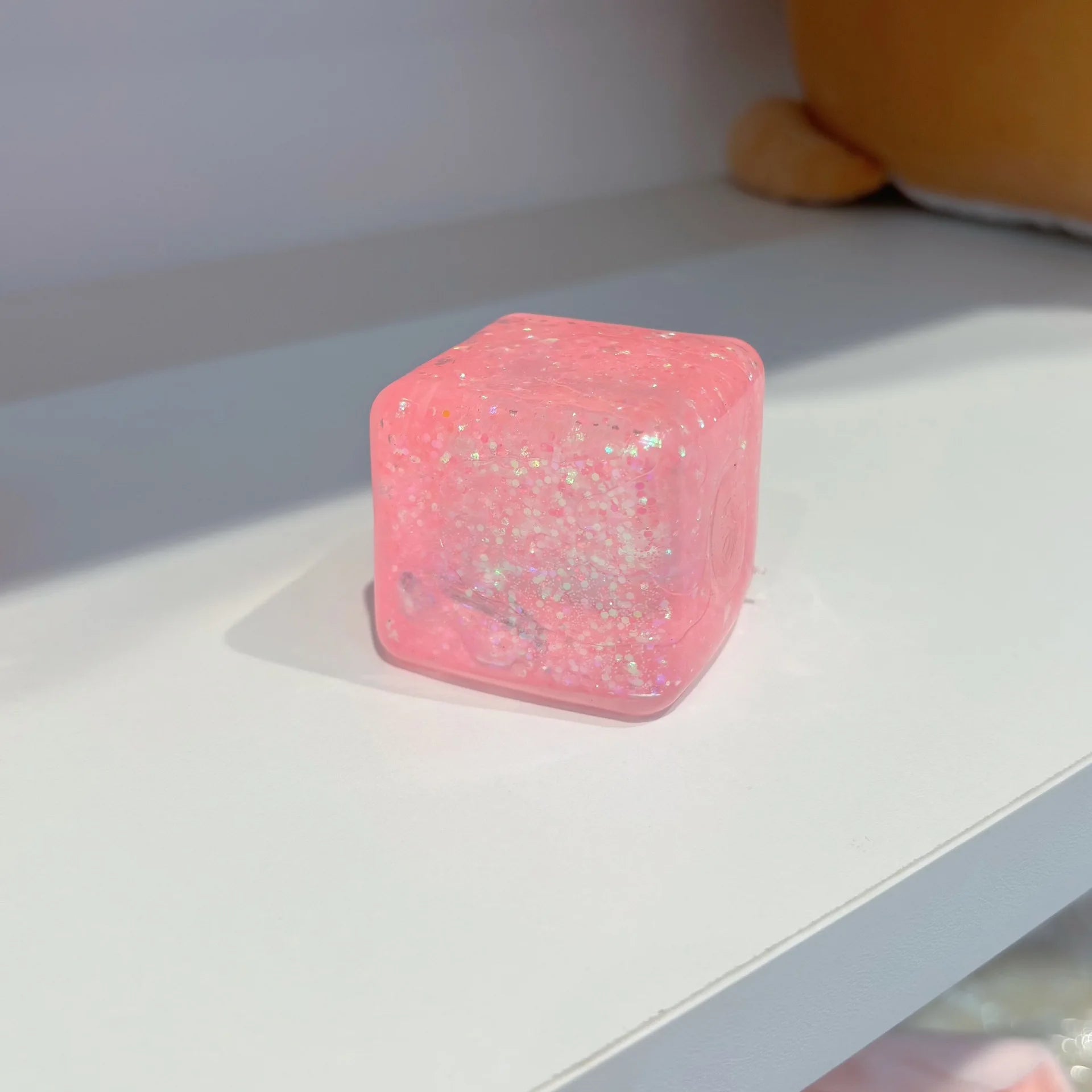New Ice Cube Shaped Fidget Toy Square Stress Relief Ball Squishy Squeeze Anxiety AD additional angle