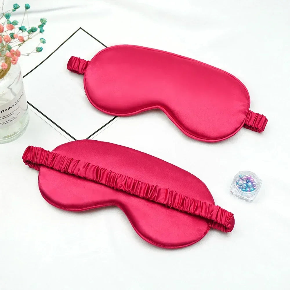 Silk Sleep Eye Mask for Women | Travel Blindfold with Light Blocking lifestyle view