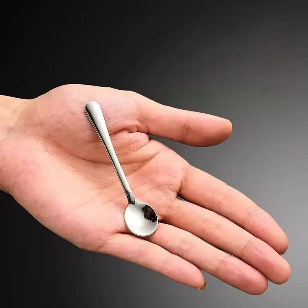Portable Stainless Steel Tiny Spoon Set | Mini Coffee Spoons for Small Jars lifestyle view