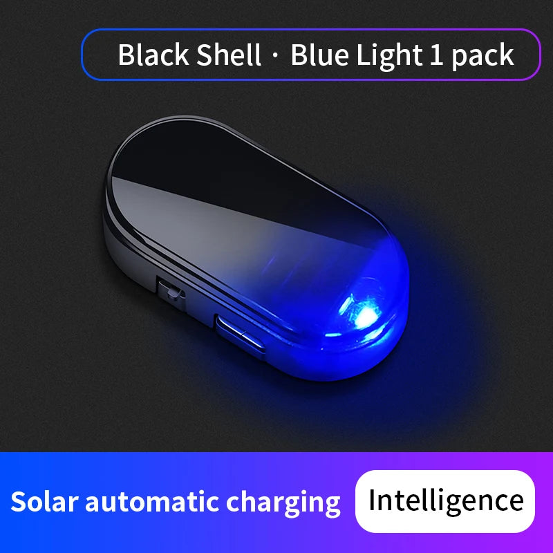 Solar Powered Car Warning Flashing Light | Interior LED Decorative Light detail view