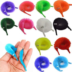 15Pcs Funny Gifts for Children Fuzzy Worm Magic Caterpillar Birthday Party Magic Show Props Kids Fav