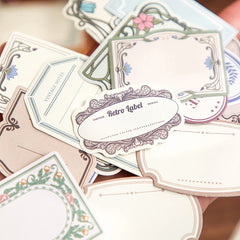 INS Retro Style Tin Box Stickers | 100pcs Creative Scrapbook Decoration Set detail view