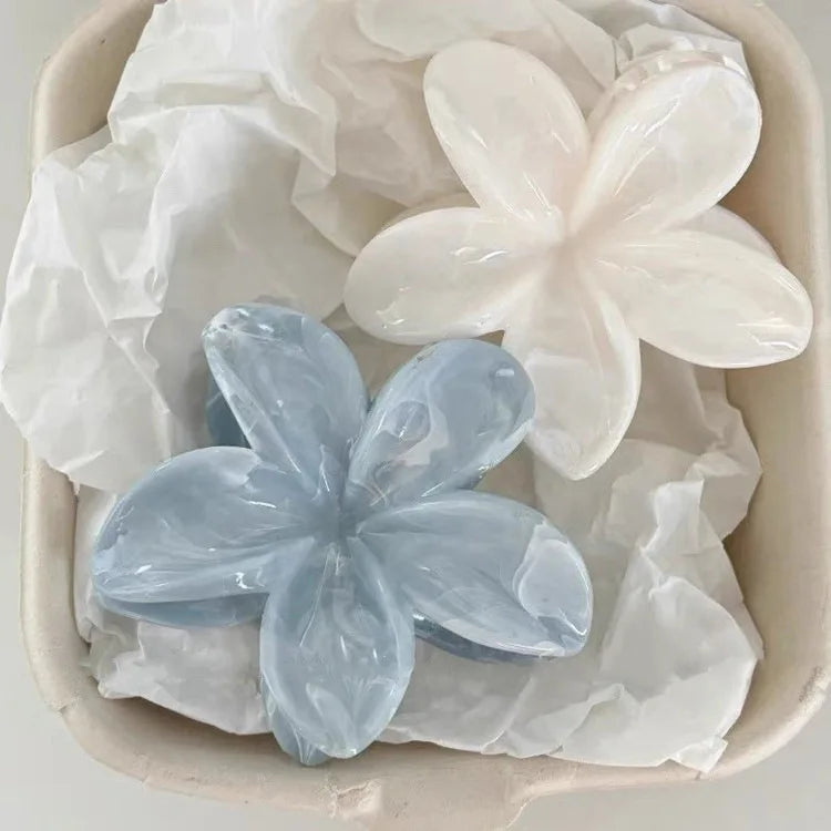 Korean Hawaiian Gradient Flower Hair Claw Clip For Women Girl Fashion Plastic Non Sli alternate view