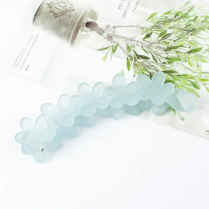 Flower Banana Hairpins Elegant Hair Clips Banana Clips Women Hairgrips Ponytail Barrettes Hair Pins  styling Accessories Jewelry