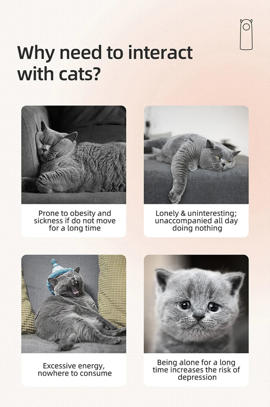 Automatic Cat Laser Toy – Rechargeable Interactive