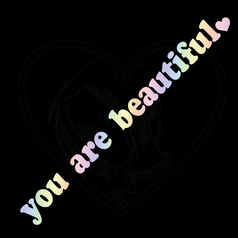 The Text Car Stickers You Are Beautiful Interior Decoration Rear View Mirror Fashion Stickers Creative Sport PVC Vinyl Decals