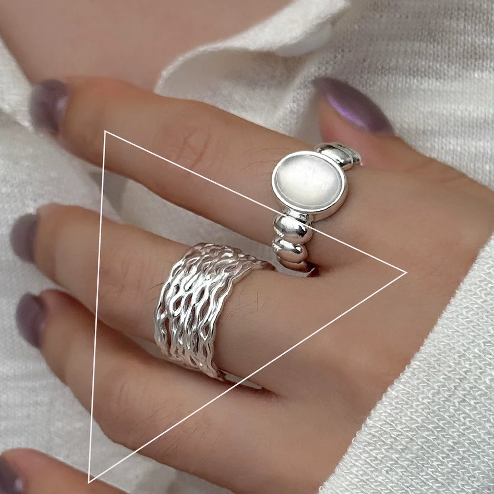 Sam Panda 925 Sterling Silver Rings For Women Men Fine Jewelry Finger Adjustable Open alternate view
