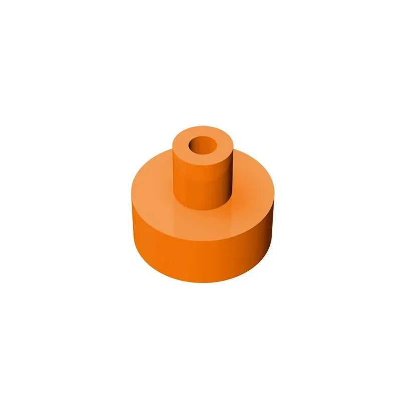 Gobricks Tile Round 1x1 with Bar and Pin Holder | Compatible Building Block alternate view