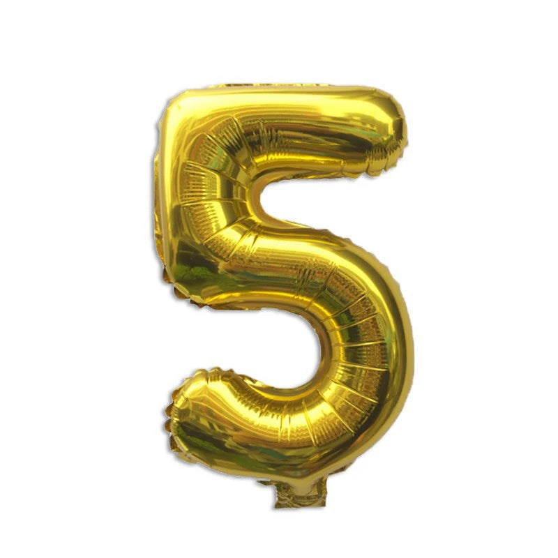 32 Inch Gold Foil Number Balloons 0-9 | Birthday Party Decorations additional angle