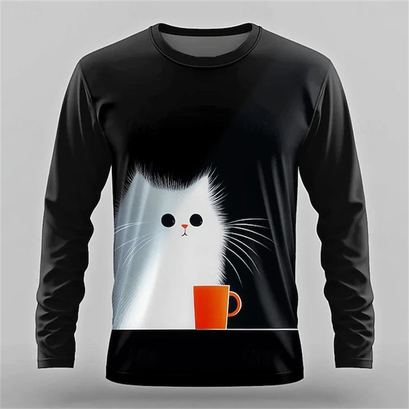 2026 Fun 3D Animal Print Men's T-Shirt Hip-Hop Streetwear Spring Oversized Fashion Crew detail view