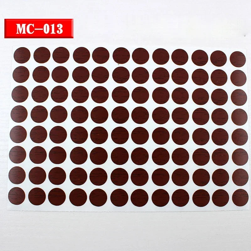 96Pcs 15mm Wood Furniture Screw Cap Covers | Self-Adhesive Hole Stickers for Desk Cab alternate view