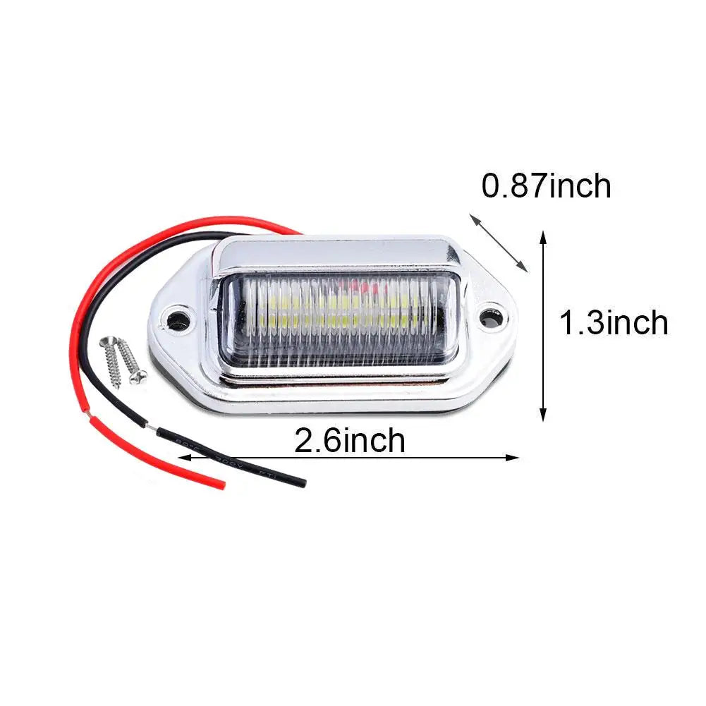2PCS 6 LED License Plate Light For SUV Truck Trailer Van additional angle