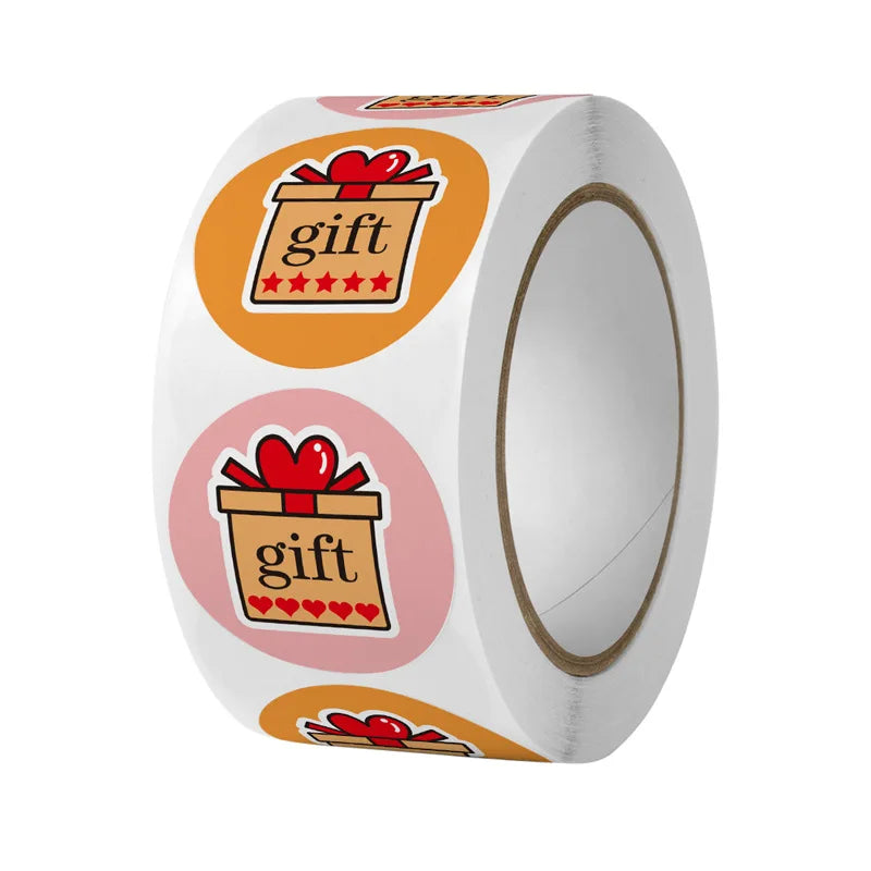 1 Inch Pink Thank You Sticker Labels | Small Business Package Seals alternate view