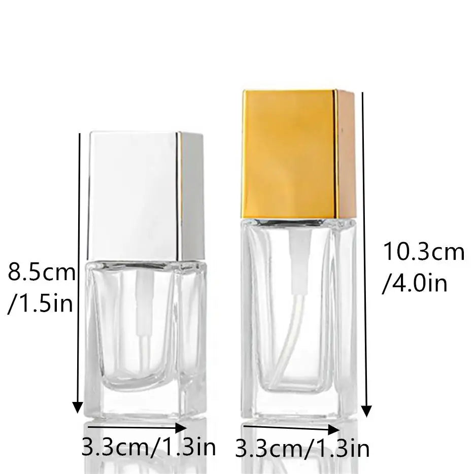 Empty Pump Bottle Glass Liquid Foundation Container | Refillable 15/30ml Travel Bot additional angle