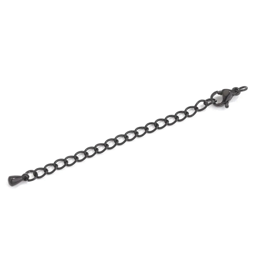 10pcs Stainless Steel Extension Extended Tail Chains With Lobster Clasps For Bracelet Ne detail view