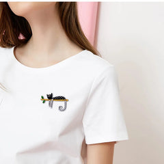 women fashion cat brooch pin jewelry