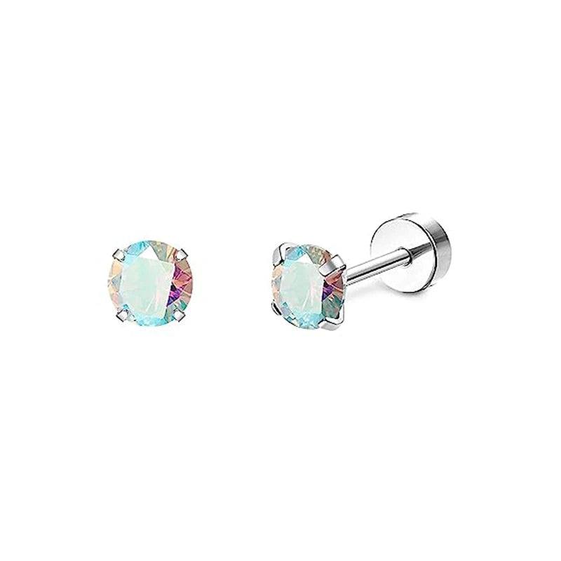 2pcs/lot 20G Star Heart Butterfly Stud Earring for Women Stainless Steel Crystal Earr lifestyle view