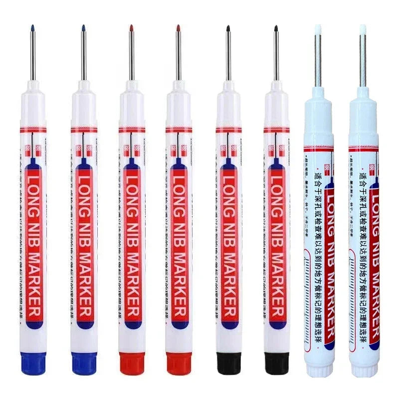 20mm Deep Hole Long Nib Markers Set | Multi-Purpose Perforating Pen for Metal, Wood additional angle