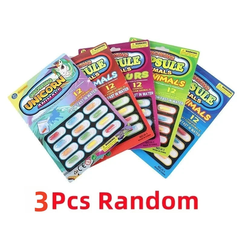 3Pcs Creative Soaking Water Expands To Large Sponge Capsule Toys Dinosaur Sea Animal alternate view