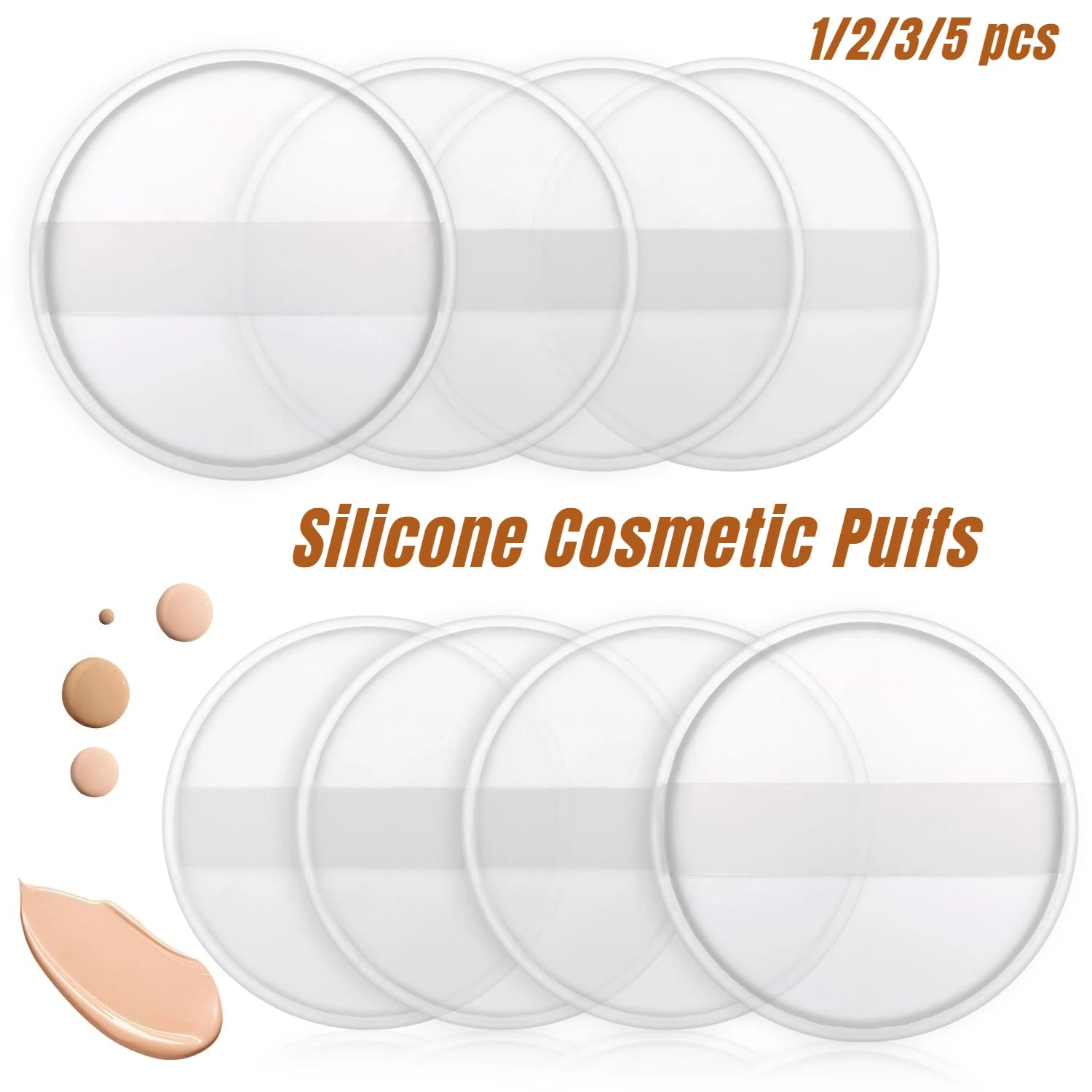 Silicone Makeup Puff Set | Non-Absorbent Beauty Blender for Liquid Foundation