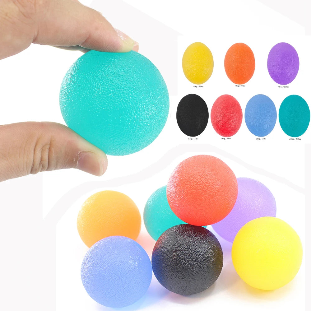 Silicone Hand Grip Ball | Finger Strength Trainer for Home Gym and Stress Relief