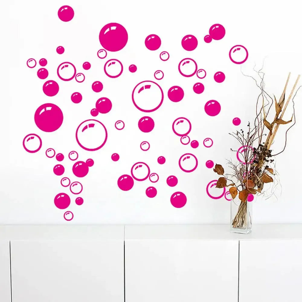 Removable Bubble Wall Stickers | Waterproof PVC Decals for Bathroom, Window & Kids Roo close-up view
