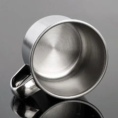 100ml Tea Cup Quality Portable Stainless Steel Water with Handle Camping Outdoor Travel detail view