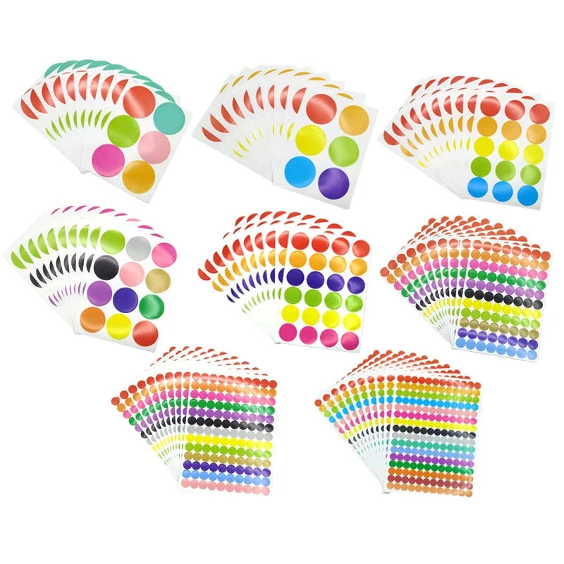 Colored Dot Sticker Labels | Round Circle Stickers for Organization and Party Decor