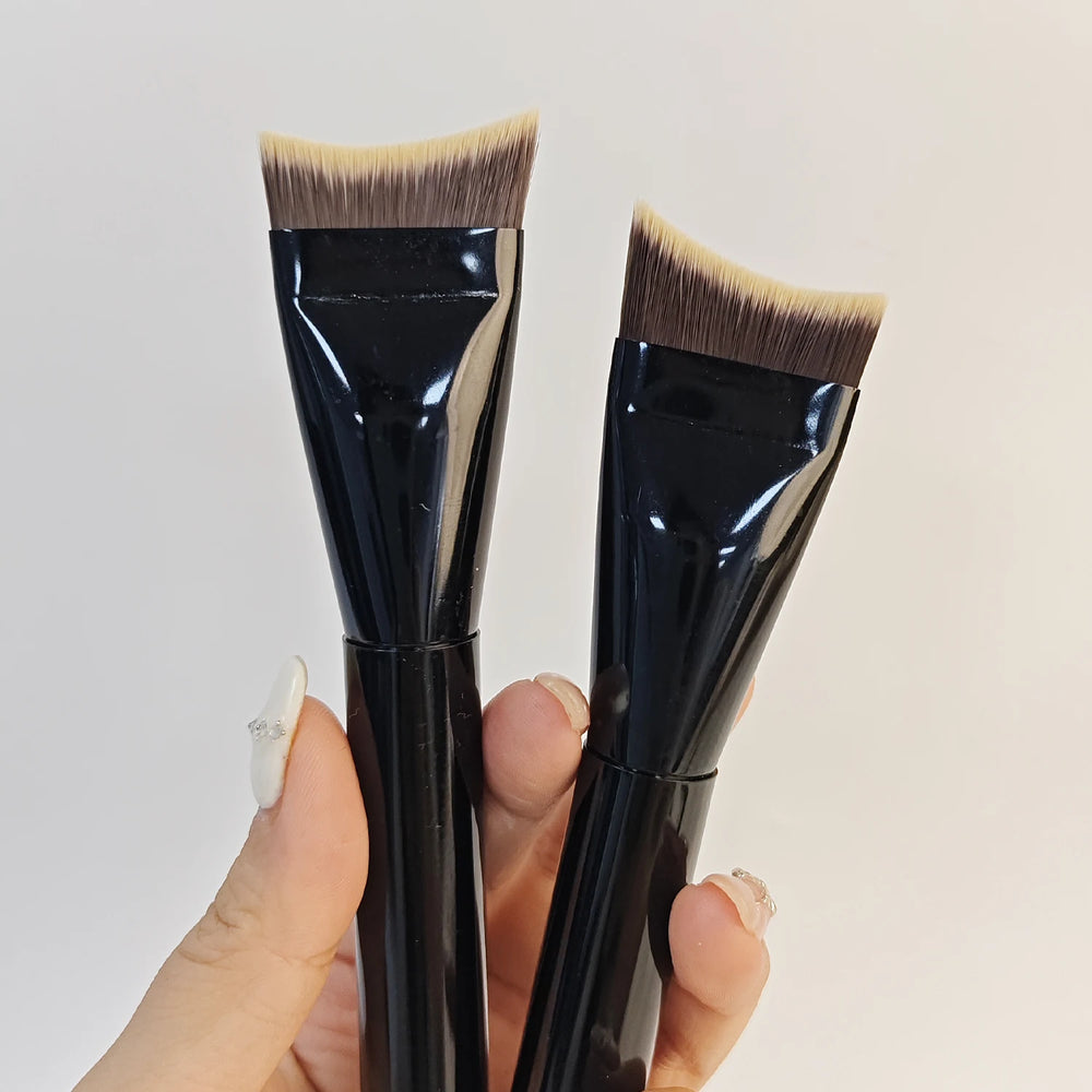 Upgraded Crescent Design Foundation Makeup Brush Ultra-thin Smooth Application Liquid close-up view