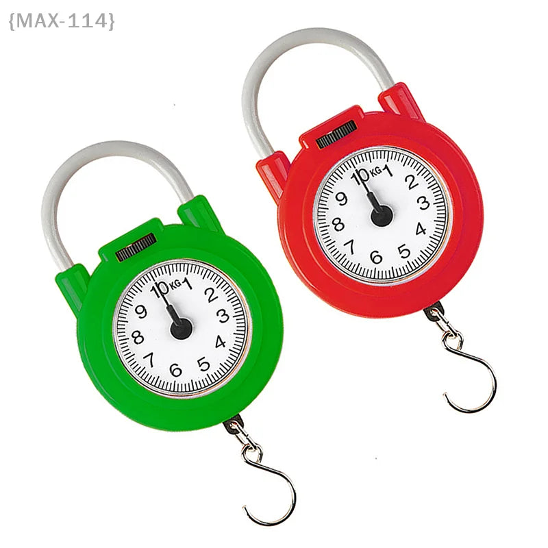 Portable 10kg Hanging Mechanical Scale | Luggage & Kitchen Weight Tool detail view