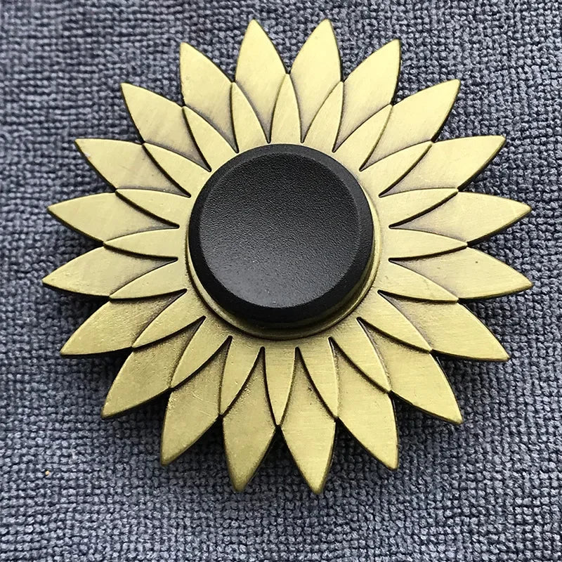 Bronze Metal Alloy Fidget Spinner | R188 Mute Bearing Hand Spinner for Stress Relief close-up view