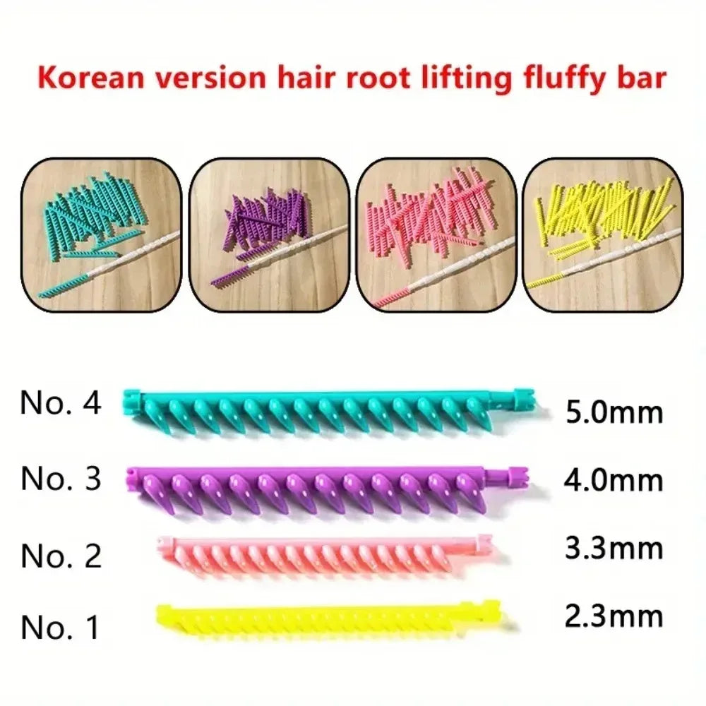 20/30pcs Hair Root Perm Rods Bars Curlers with Clips Bangs Volumizing Waves Fluffy Salon detail view