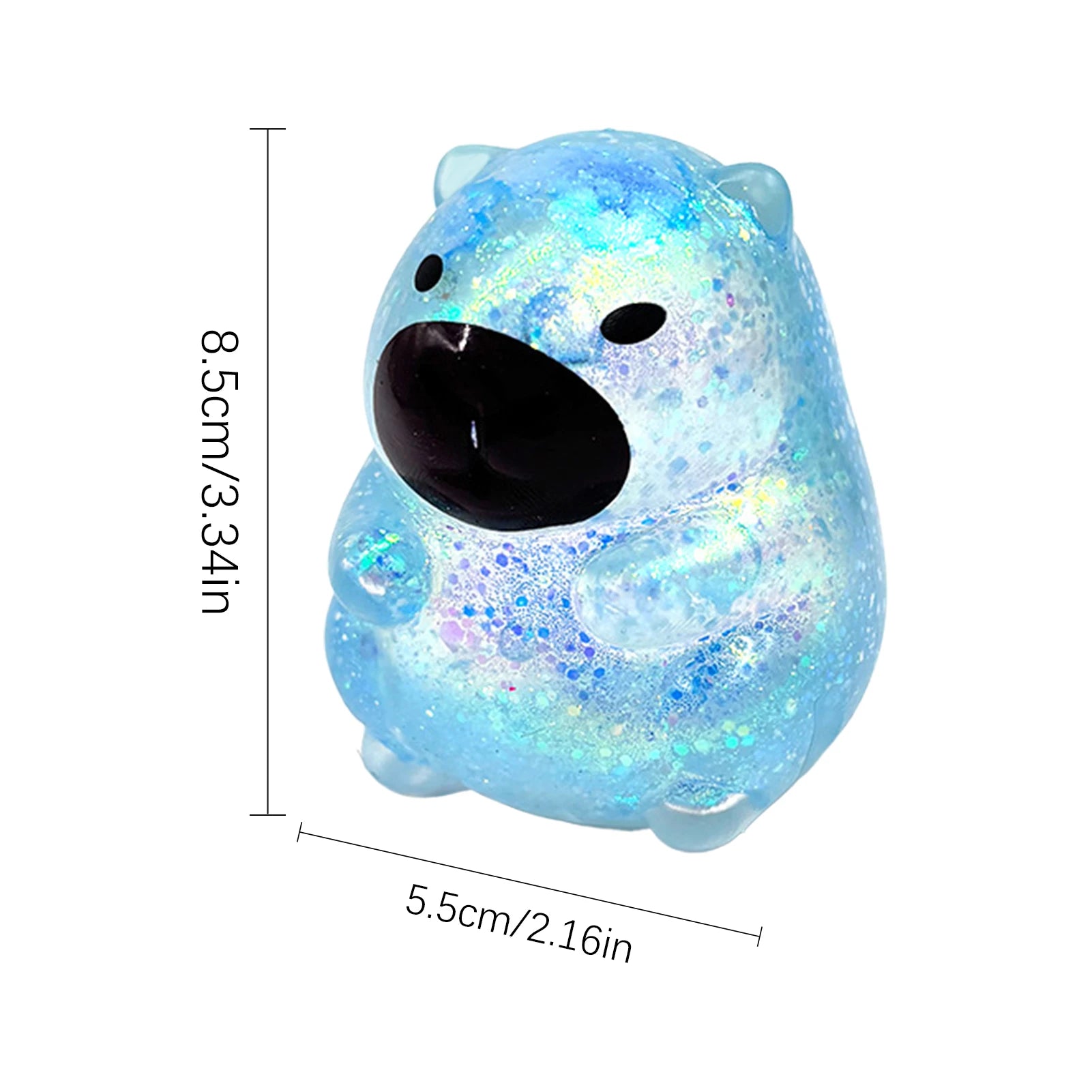 Maltose Cube Stress Squeeze Toy | Slow Rebound Polar Light Colorful TPR Block additional angle