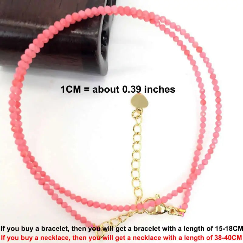 Faceted Gemstone Bead Choker Necklace and Bracelet Set | Natural Stone Jewelry for Me alternate view