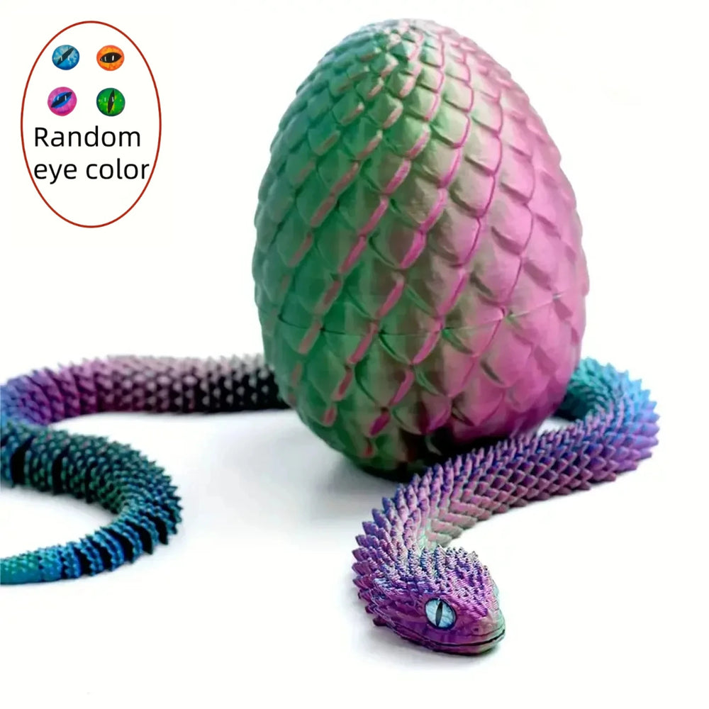 3D Printed Snake with Egg Joint Mobility Simulate Snake Ornament Desktop Home Animal lifestyle view