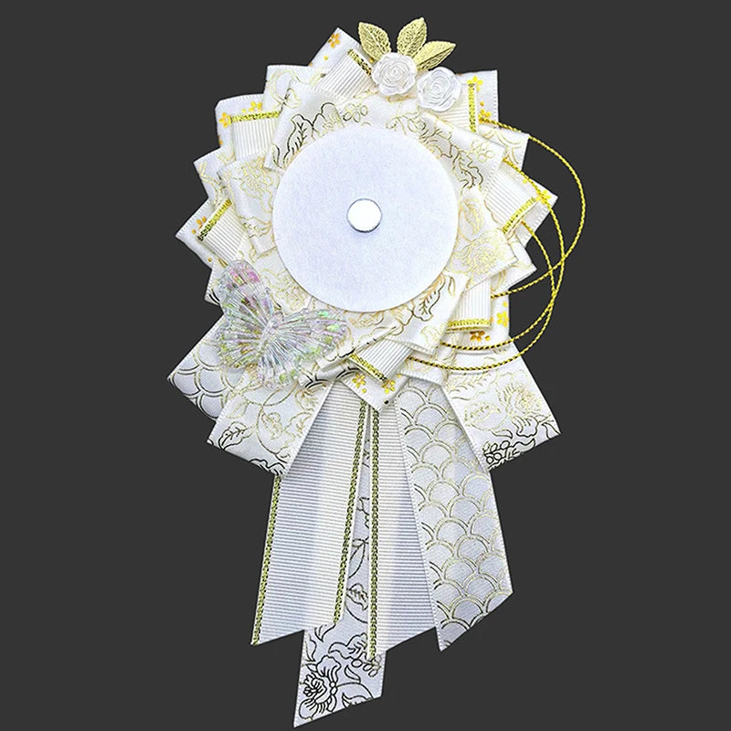 Ribbon Cosplay Bags Rosette Protection Flower Pin Holder Badge Accessories Fill Backp alternate view