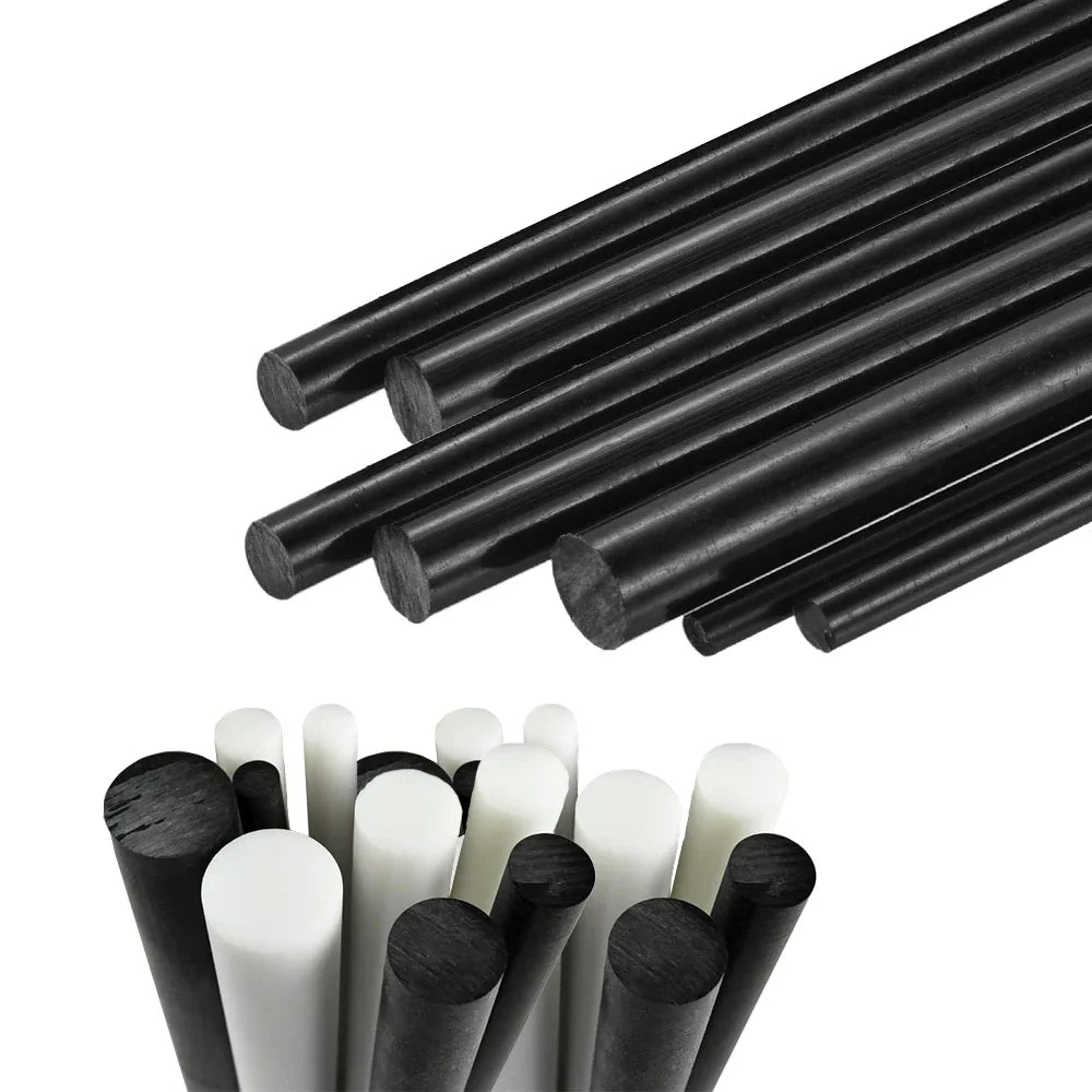1/5 Pcs Acetal Polymer Rod Plastic Rod Black/White Length 100-300MM Diameter 5-15mm Suit detail view