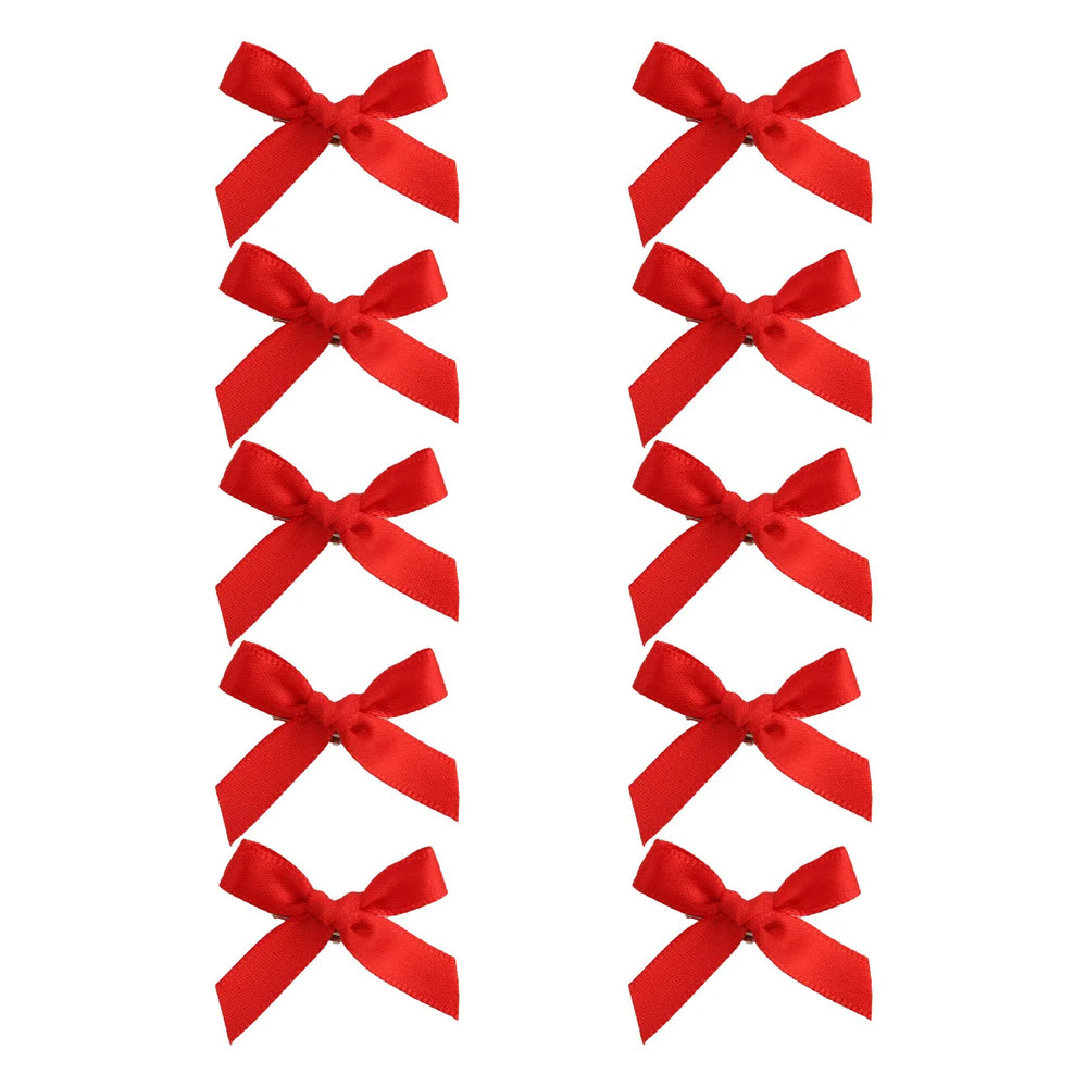 10pcs 4cm Cute Ribbon Bow Hair Clips Girls Korean Style Bowknot Mini Clip Hairpin Barret detail view