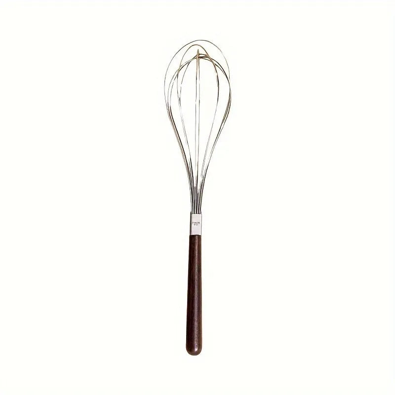 Stainless Steel Egg Beater | Manual Household Wooden Handle Mixer alternate view