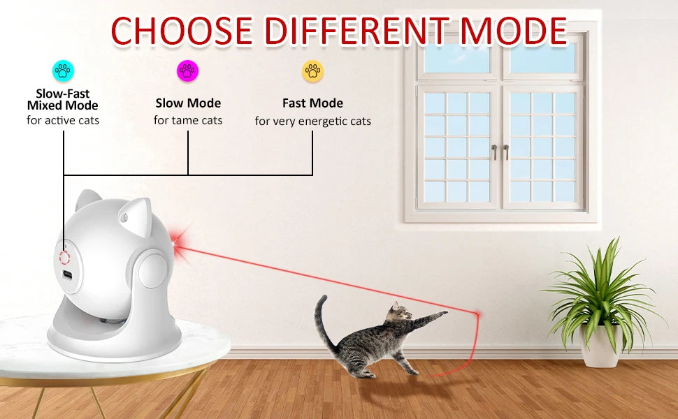 Automatic Cat Laser Toy – Rechargeable Interactive