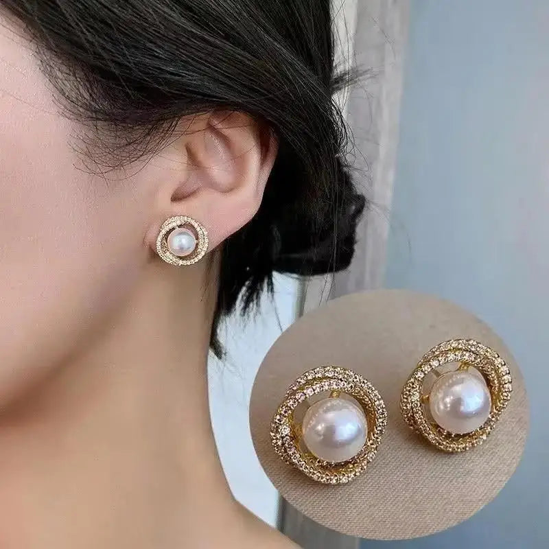 Korean Fashion Seven Star Zirkon Ohrringe | Luxus Kristall Sterne Ohrstecker