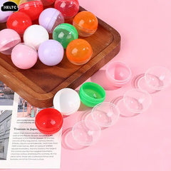 50pc Mini Clear Plastic Capsule Toy Surprise Balls | Gashapon Containers for Vending Mac detail view
