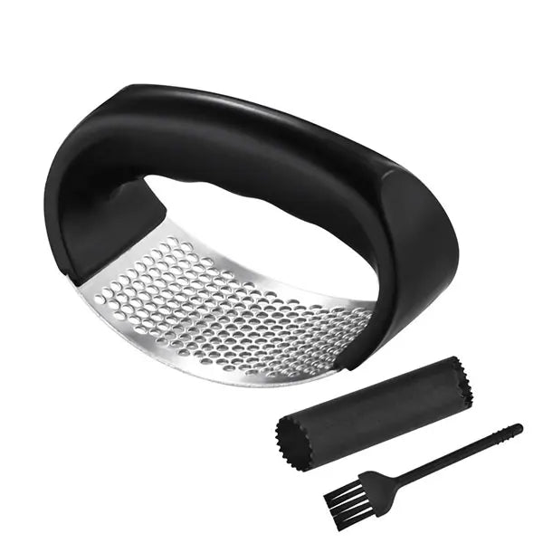 Stainless Steel Garlic Press Squeezer Manual Garlic close-up view